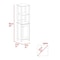 Tuhome St. Clair Linen Cabinet, Two Interior Shelves, Two Open Shelves, Single Door, Light Gray MLZ7123 - alternate 6